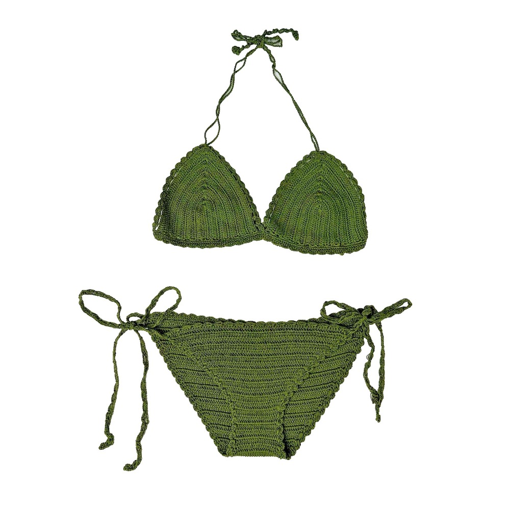 New Handmade Crochet Bikini Swimsuit Top Bottom Women S M Hippie Festival Boho